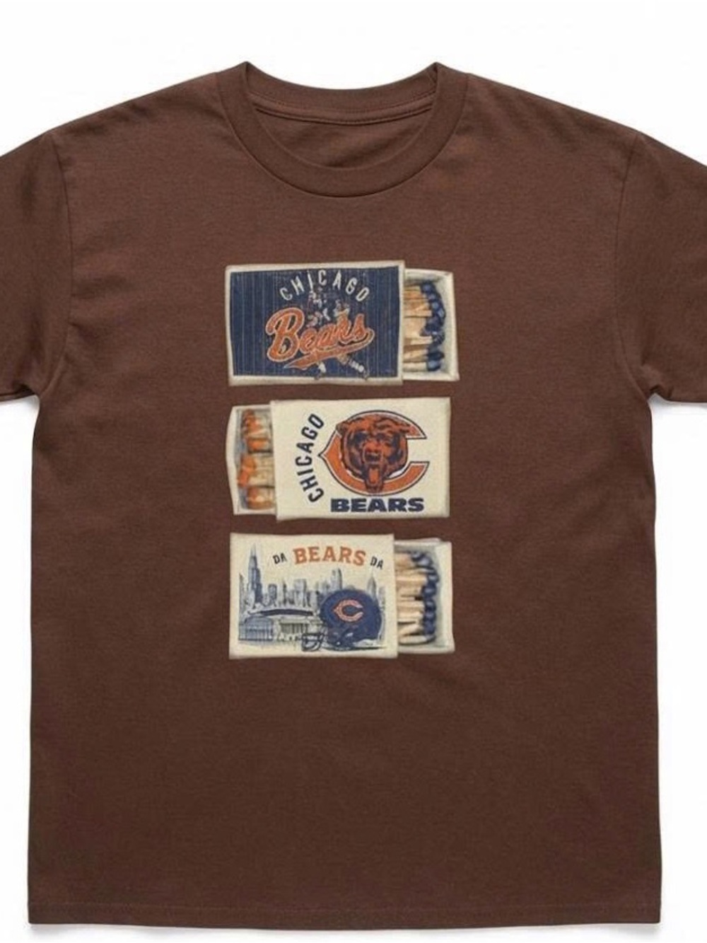 Chicago Bears Brown Graphic T-Shirt